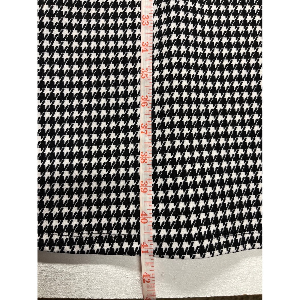 Shelby Palmer Houndstooth Peter Pan Collar Dress Womens Size 10 Black White - Picture 5 of 7